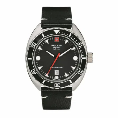 Pre-owned Swiss Military Swiss Alpine Military Men's Watch Analog Quartz 7040.1537sam Leather