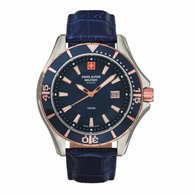 Pre-owned Swiss Military Swiss Alpine Military Men's Watch Analog Quartz 7040.1555sam Leather