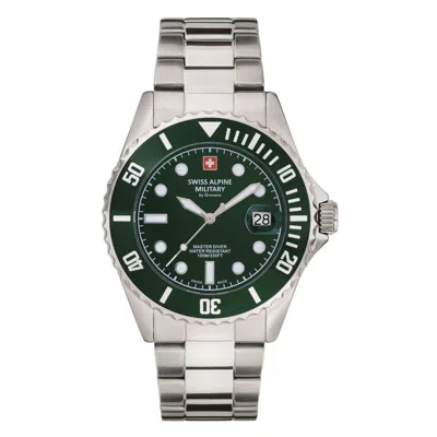 Pre-owned Swiss Military Swiss Alpine Military Men's Watch Analog Quartz 7053.1134sam Stainless Steel