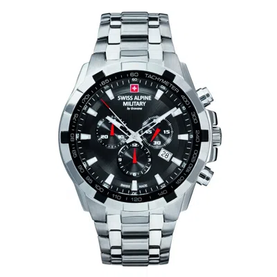 Pre-owned Swiss Military Swiss Alpine Military Men's Watch Chrono 7043.9137sam Stainless Steel