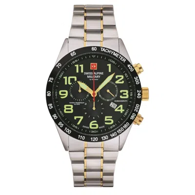 Pre-owned Swiss Military Swiss Alpine Military Men's Watch Chronograph Analog Quartz 7047.9147sam Steel