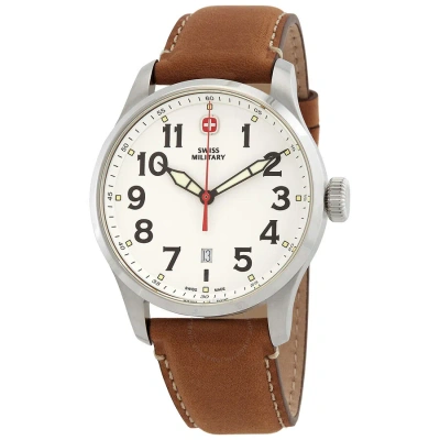 Swiss Military Open Box -  Terragraph Quartz White Dial Men's Watch 01.9041.302c In Black / Brown / White