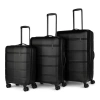 Swiss Mobility Lax 3 Piece Hardside Luggage Set In Black