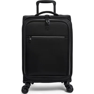 Swissgear 19-inch Softside Spinner Carry-on Luggage In Black