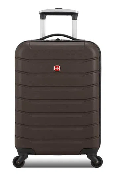 Swissgear 20-inch Hardside Spinner Carry-on Suitcase In Brown