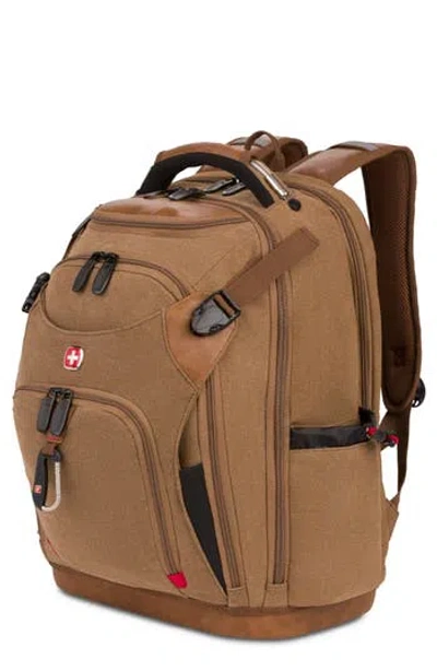 Swissgear 3636 Usb Work Pack Pro Tool Backpack In Black/brown