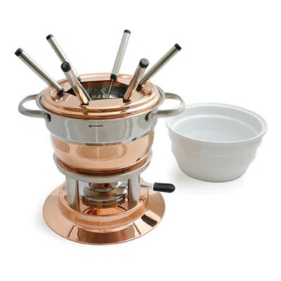 Swissmar Lausanne 11 Piece Fondue Set, Copper