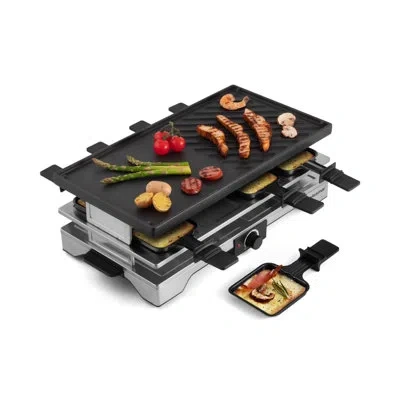 Swissmar Verso 8 Person Indoor Outdoor Raclette Cast Iron Top In Black