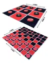 Swooc Games 2-in-1 Vintage Giant Checkers & Tic Tac Toe Game