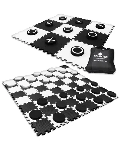 Swooc Games Giant Checkers & Tic Tac Toe 2-in-1 In Black