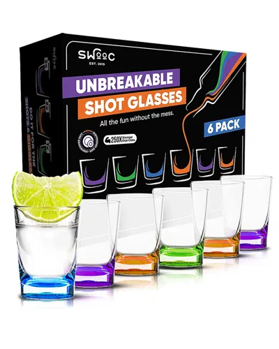 Swooc Games Pack Of 6 Unbreakable Shot Glasses In Multi