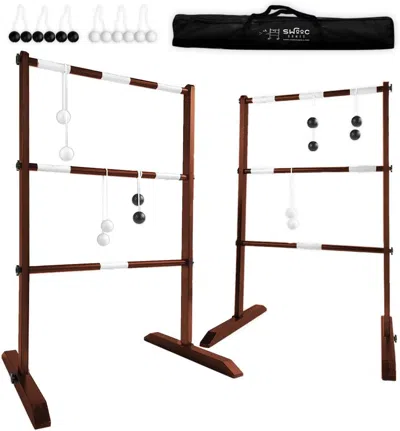 Swooc Games Wooden Ladder Ball Game Set In Multi