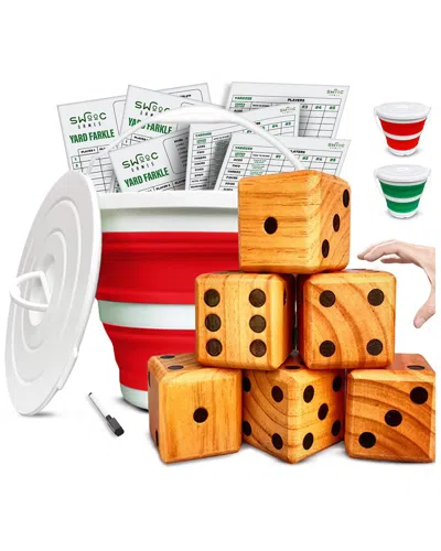 Swooc Games Yardzee & Farkle With 3.5in Dice In Orange