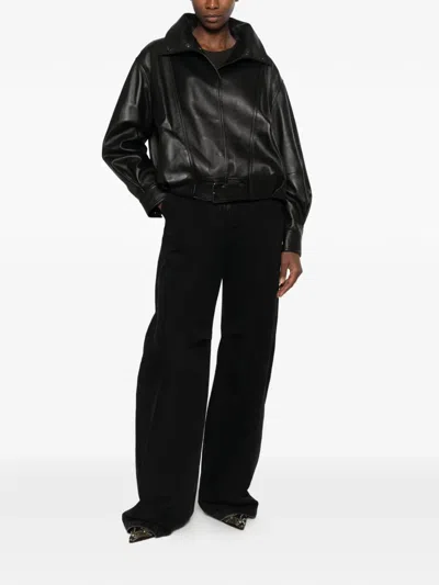 Sword 6.6.44 Belted High-neck Jacket In Black