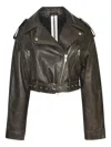 Sword 6.6.44 Belted Leather Jacket In Brown