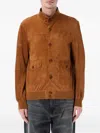 Sword 6.6.44 Sword Buttoned Pocket Suede Jacket In Brown