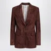 Sword 6.6.44 Chocolate-coloured Jacket In Suede