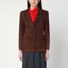 Sword 6.6.44 Chocolate-coloured Jacket In Suede In Brown