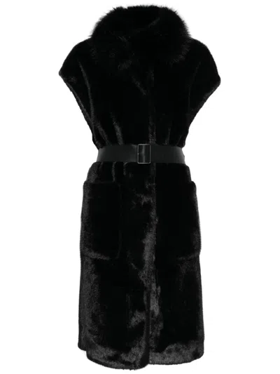 Sword 6.6.44 Faux-fur Coat In Black