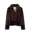 Sword 6.6.44 Faux Fur Jacket In Brown