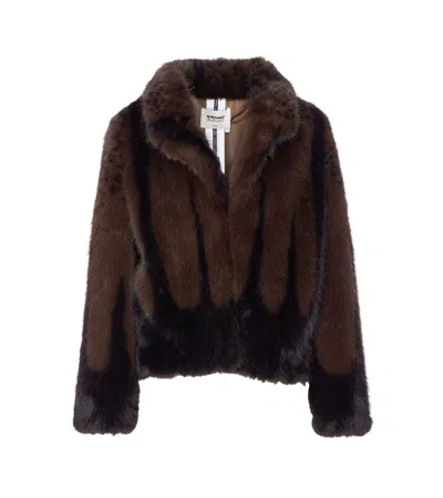 Sword 6.6.44 Faux Fur Jacket In Brown