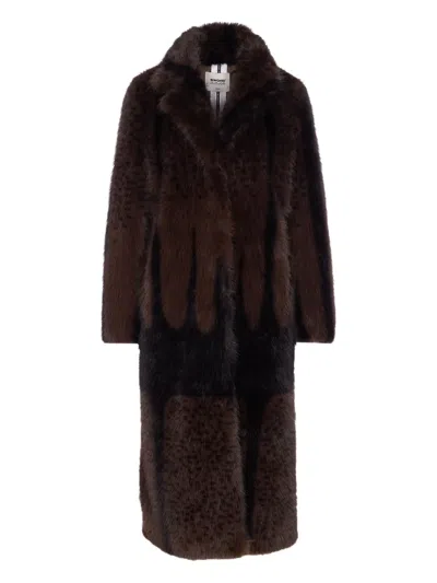 SWORD 6.6.44 FAUX FUR PANELLED COAT