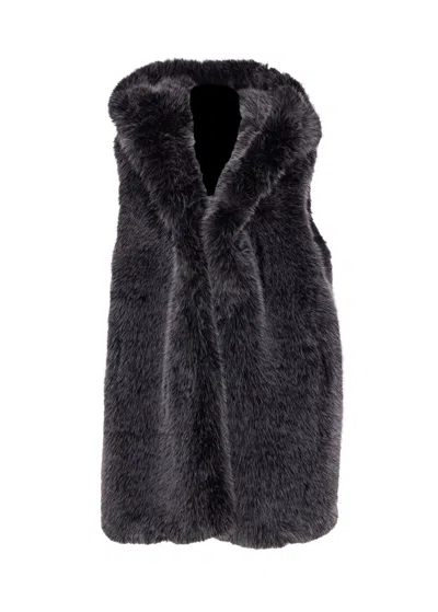 Sword 6.6.44 Faux Fur Vest In Black