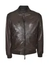Sword 6.6.44 Zip-fastening Leather Jacket In Brown
