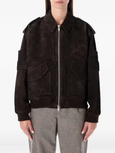 SWORD 6.6.44 FLAP-POCKET LEATHER JACKET