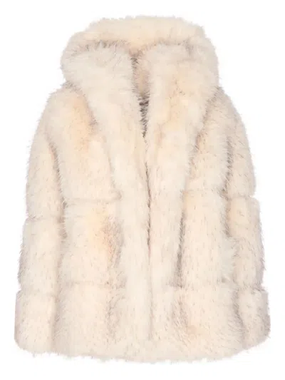 SWORD 6.6.44 HOODED FUR-EFFECT COAT