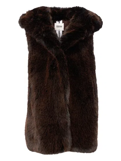 SWORD 6.6.44 HOODED FUR VEST