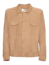 Sword 6.6.44 S.w.o.r.d 6.6.44 Leather Jacket In Beige