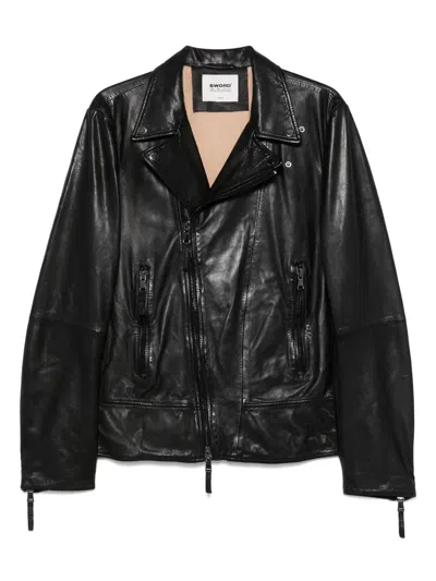 Sword 6.6.44 Leather Jacket In Black