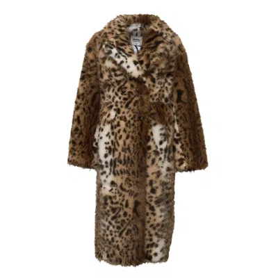 Sword 6.6.44 Leopard Print Oversized Faux Fur Coat In Animal Print