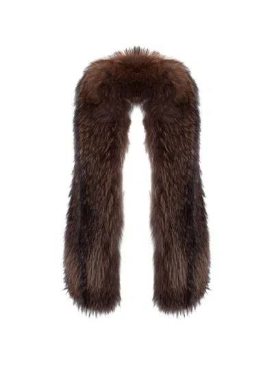 Sword 6.6.44 Long-haired Faux-fur Collar In Brown