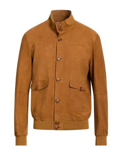 Sword 6.6.44 Man Jacket Camel Size 40 Leather In Brown