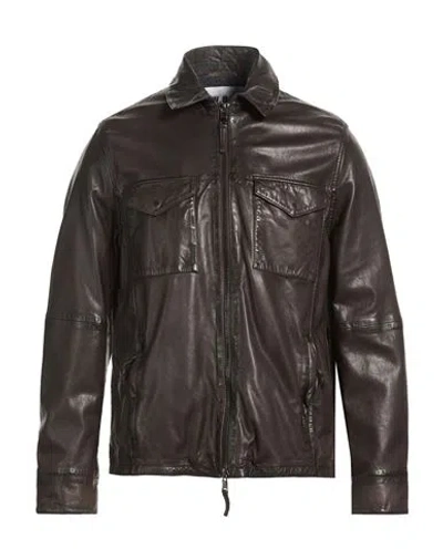 Sword 6.6.44 Man Jacket Dark Brown Size 44 Leather