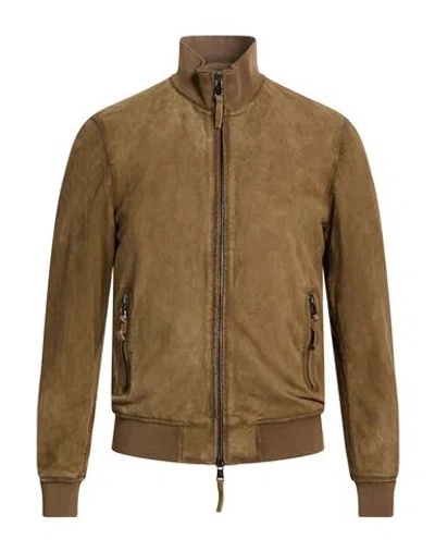 Sword 6.6.44 Man Jacket Tan Size 46 Leather In Brown