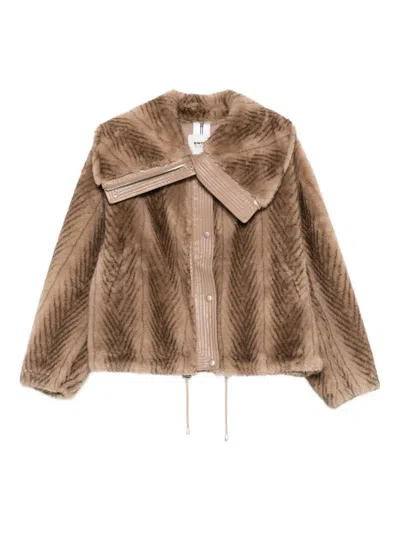 Sword 6.6.44 Panelled Jacket In Brown