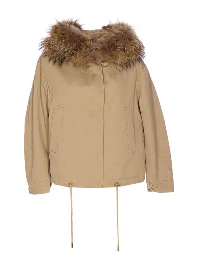 Sword 6.6.44 Short Parka With Fur In Brown