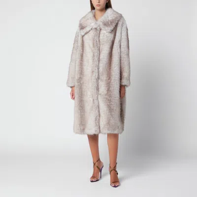 Sword 6.6.44 Sword 6644 Pearl Beige Faux Fur Coat In Neutral