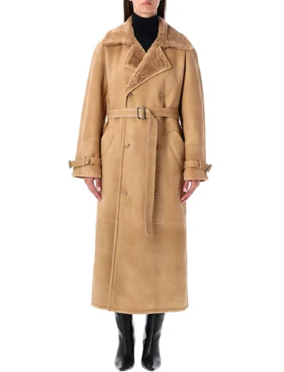 Sword 6.6.44 S.w.o.r.d 6.6.44 Shearling Trench In Multi