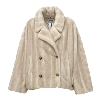 Sword 6.6.44 Short Double-breasted Fake Fur Jacket In Multi
