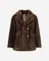 Sword 6.6.44 Wide-lapel Patch-pocket Coat In Blue
