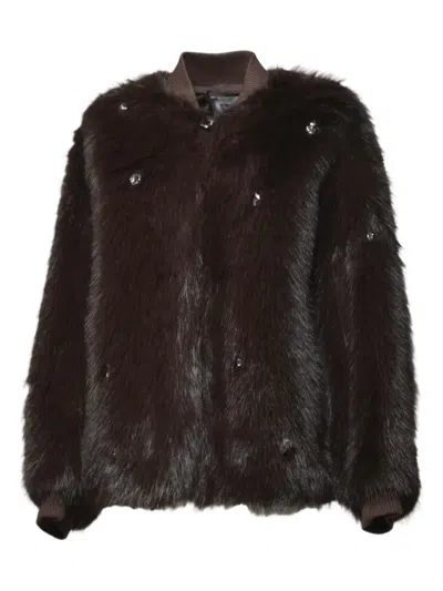 Sword 6.6.44 Strass Coat In Brown