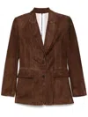 Sword 6.6.44 Chocolate-coloured Jacket In Suede In Brown