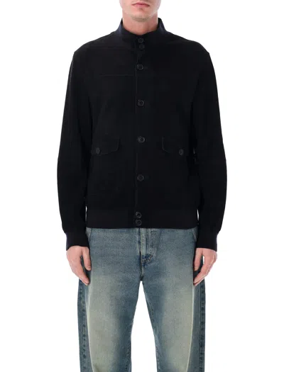 Sword 6.6.44 Suede Jacket In Blue