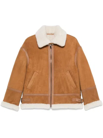 Sword 6.6.44 Suede Jacket In Brown