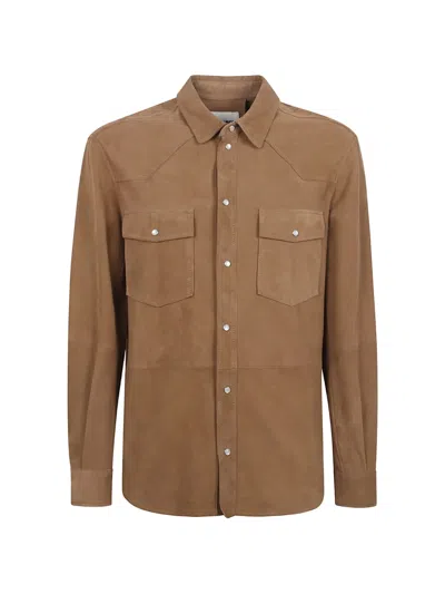 Sword 6.6.44 Suede Shirt In Brown