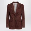 Sword 6.6.44 Chocolate-coloured Jacket In Suede
